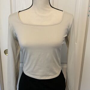 Hollister Square Neck Top Cream